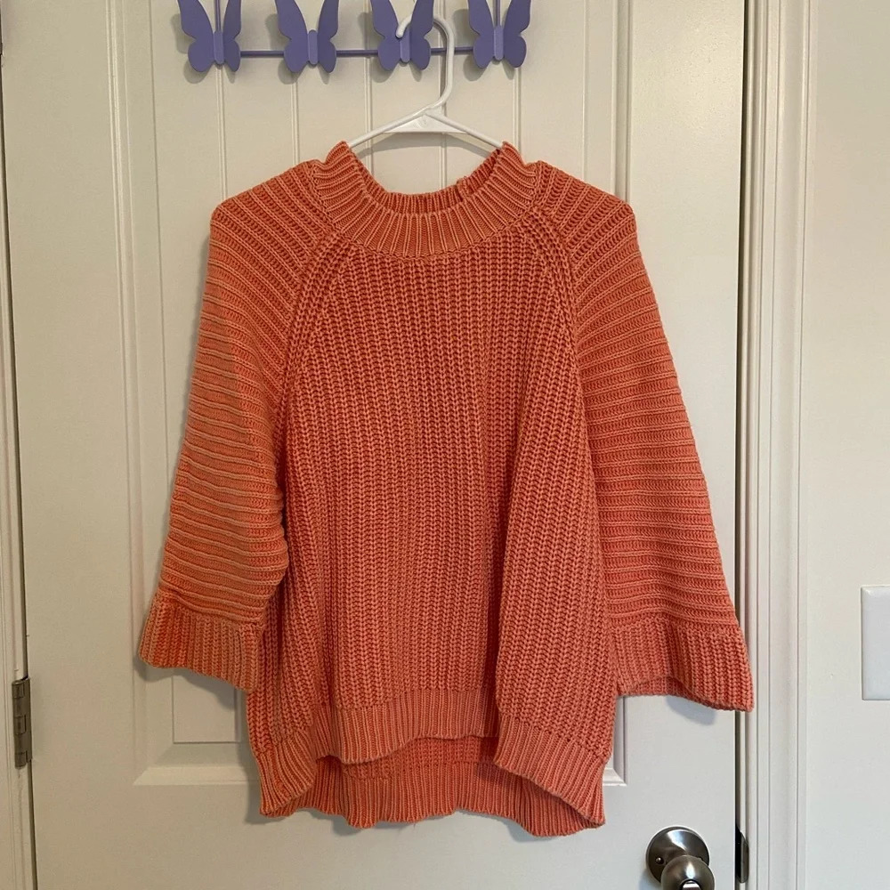 EUC | Maeve by Anthropologie women’s coral thick knit sweater — small